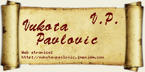 Vukota Pavlović vizit kartica